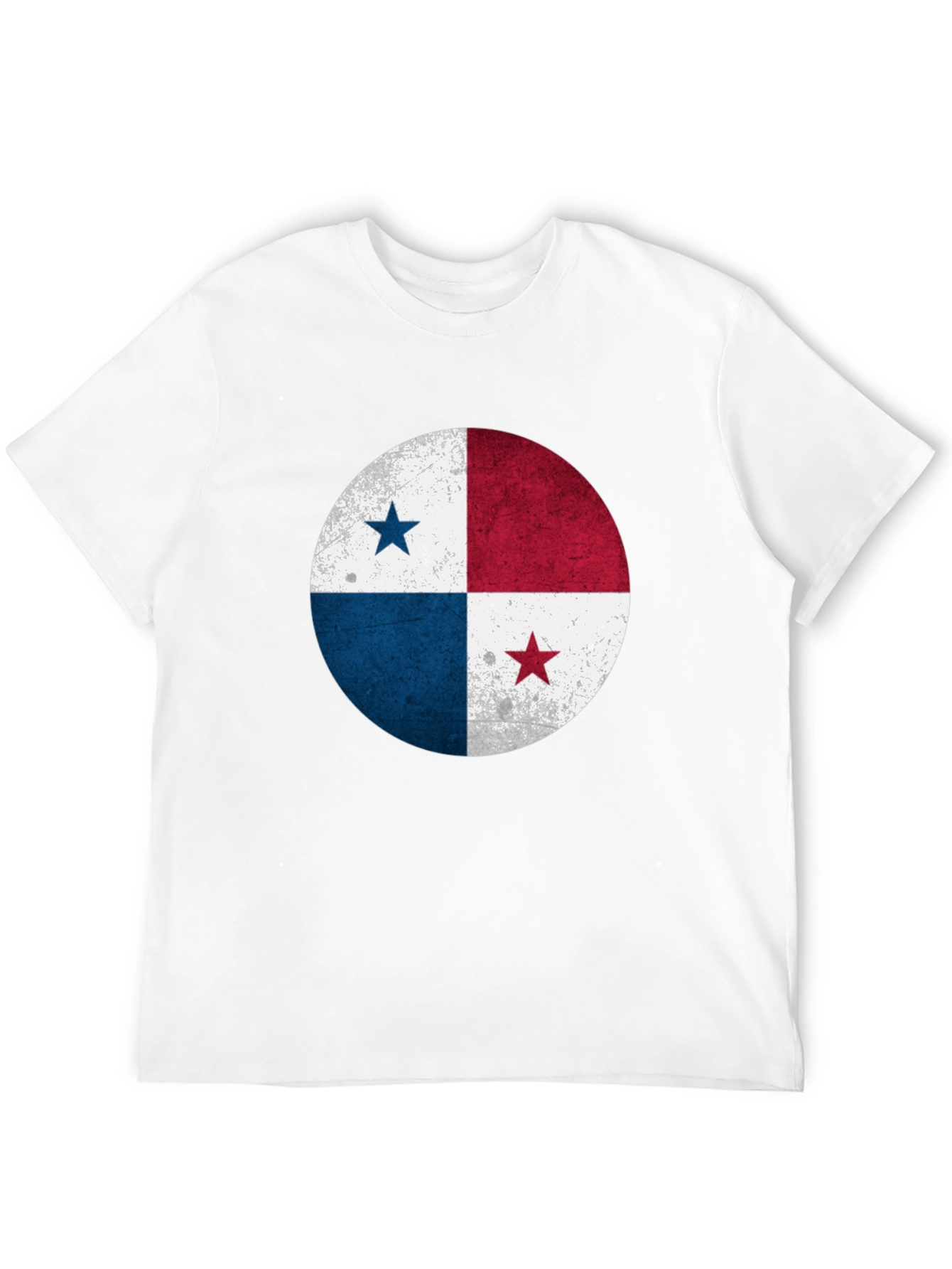 Panama Flag Distressed Graphic Tee - Black