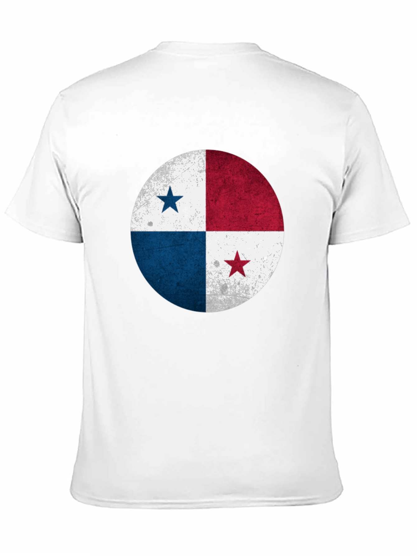 Panama Flag Distressed Graphic Tee - Black