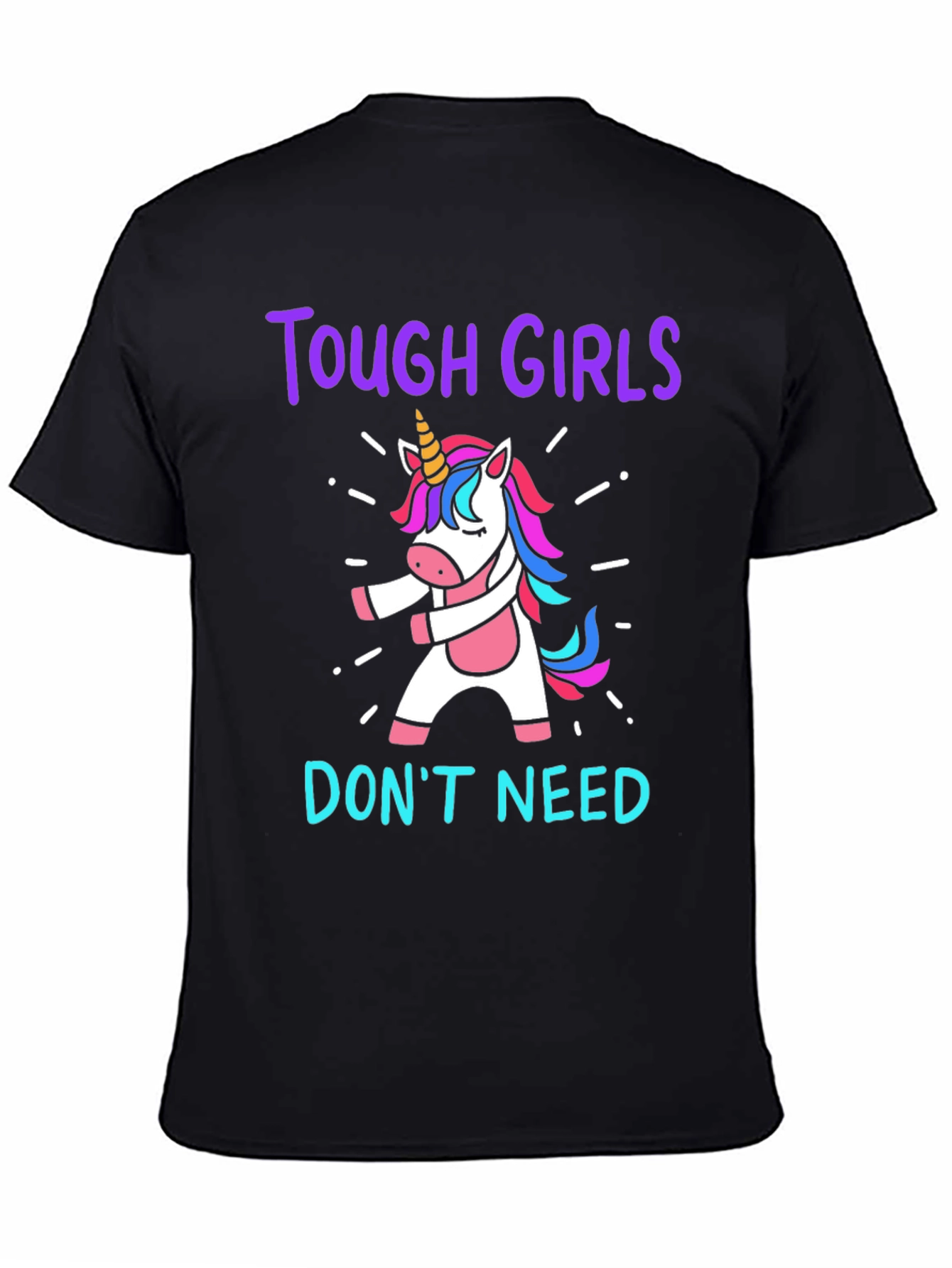 Tough Girls Unicorn T-Shirt - Dabbing Unicorn Tee