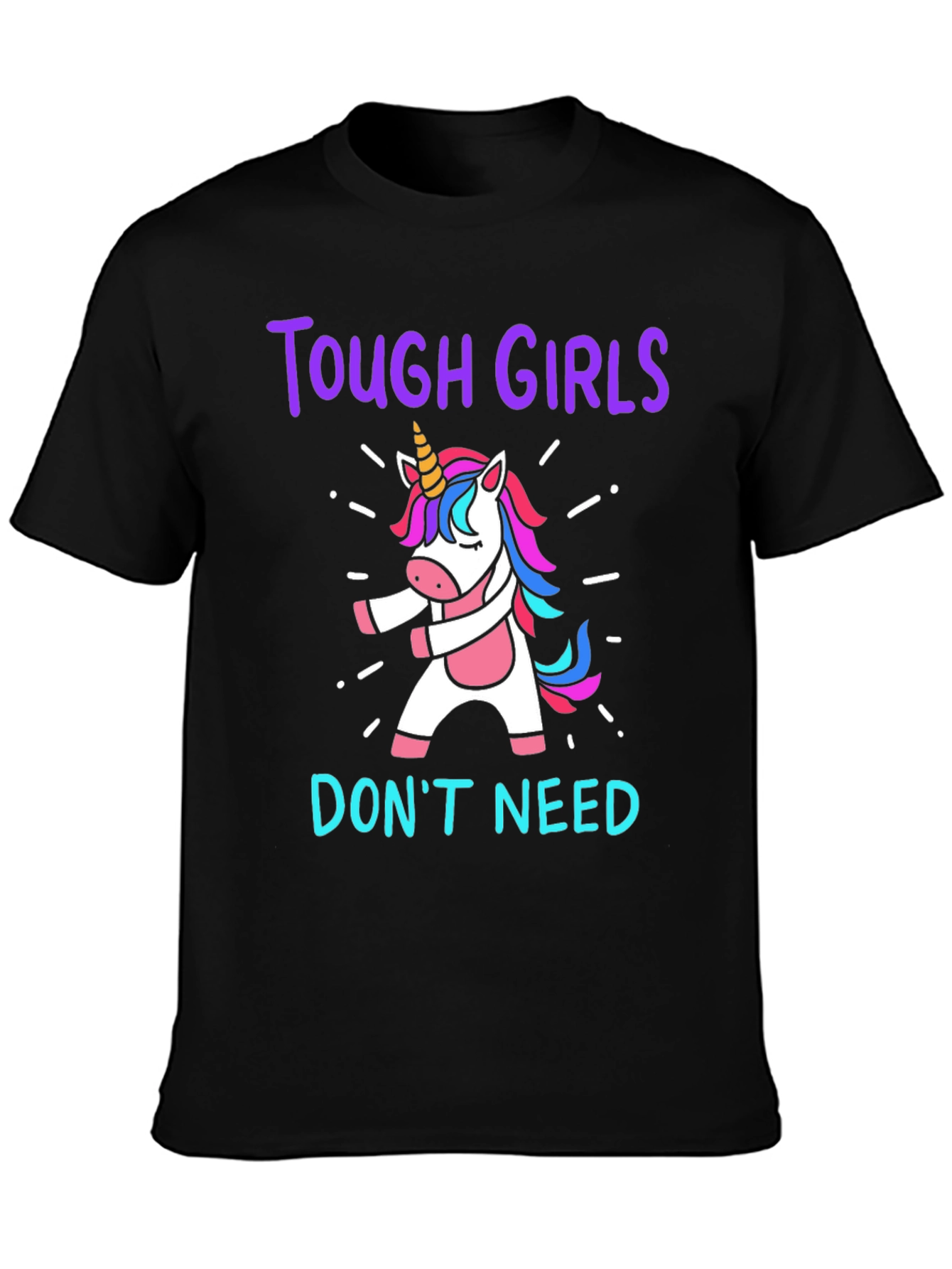 Tough Girls Unicorn T-Shirt - Dabbing Unicorn Tee