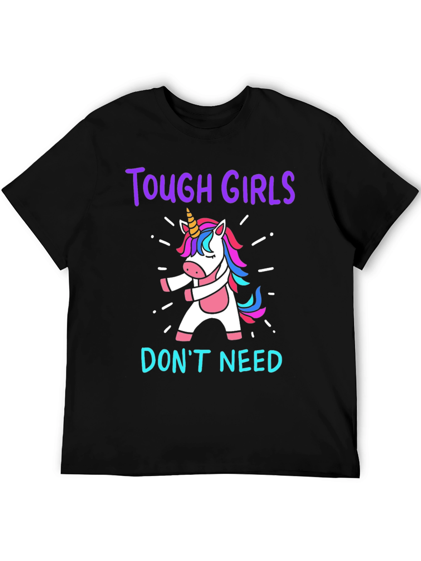 Tough Girls Unicorn T-Shirt - Dabbing Unicorn Tee