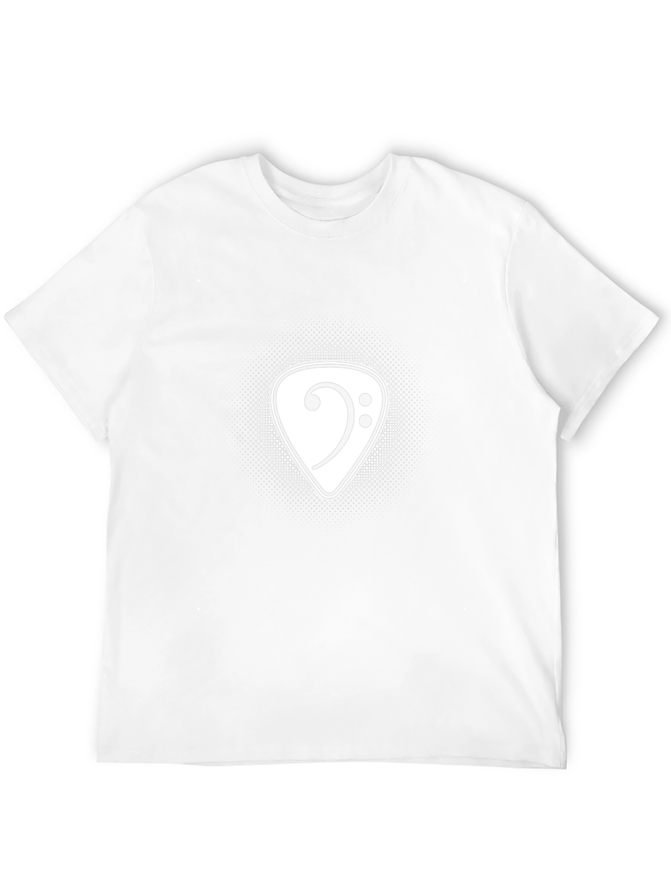 Bass Clef Guitar Pick Graphic Tee - Black