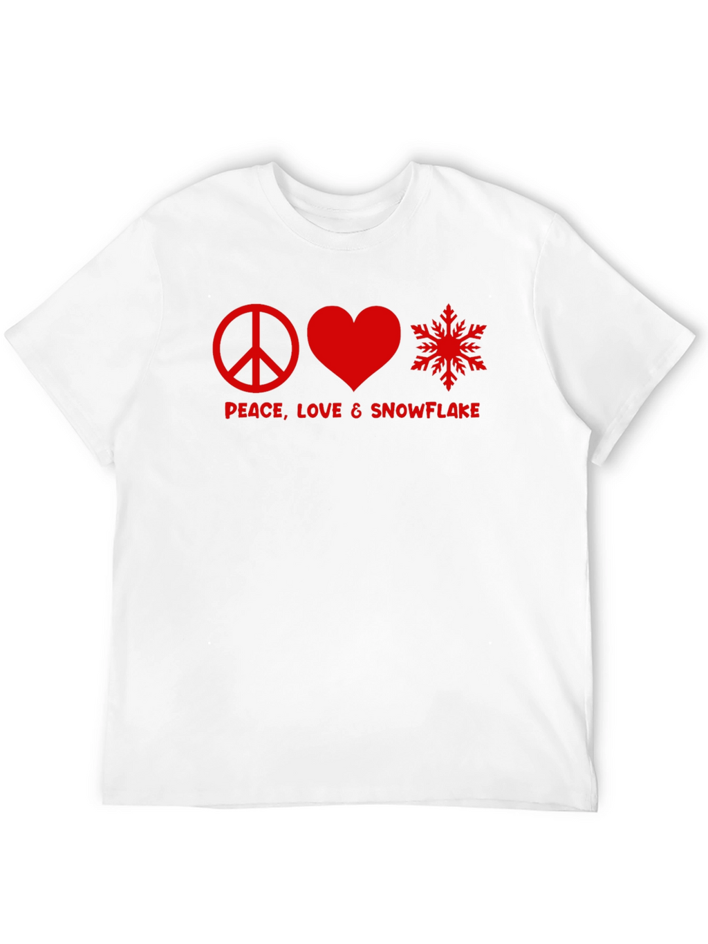 Peace Love & Snowflake Graphic Tee