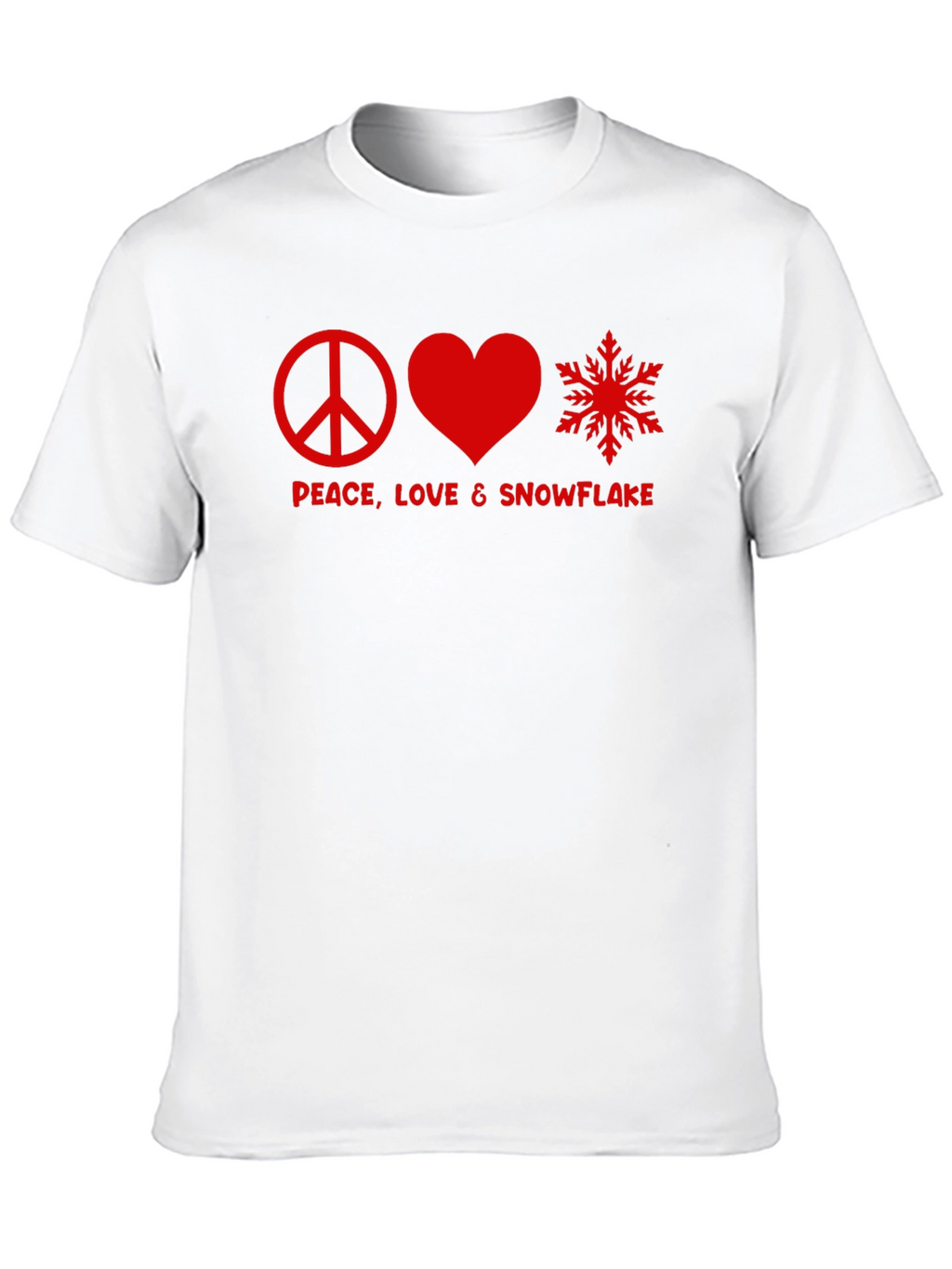 Peace Love & Snowflake Graphic Tee