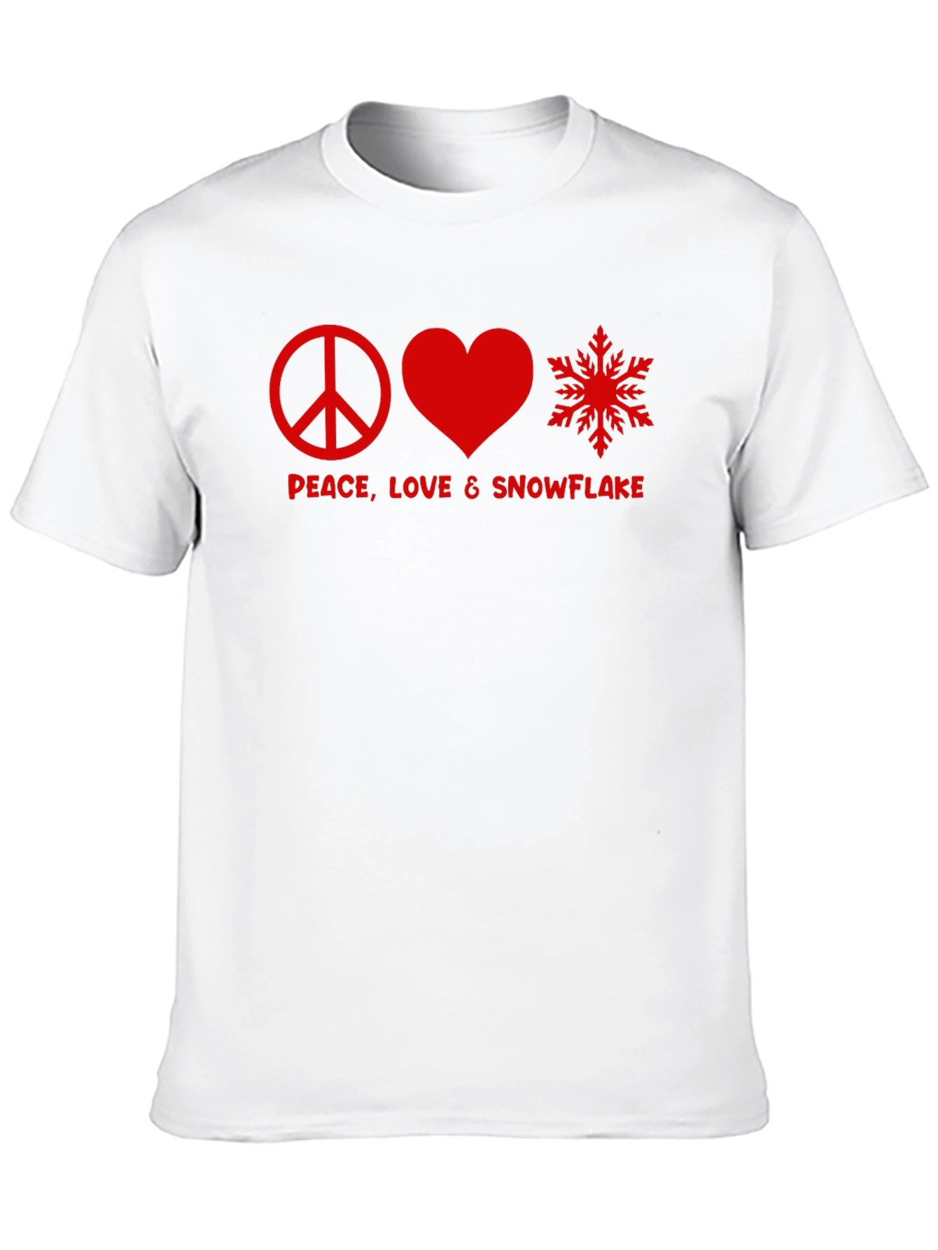Peace Love & Snowflake Graphic Tee