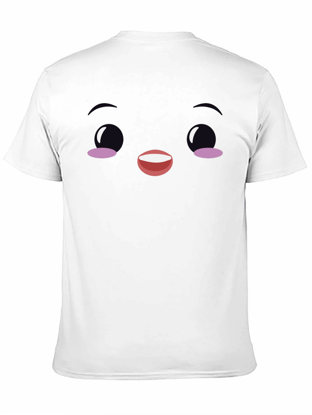 Cute Face Graphic Black T-Shirt