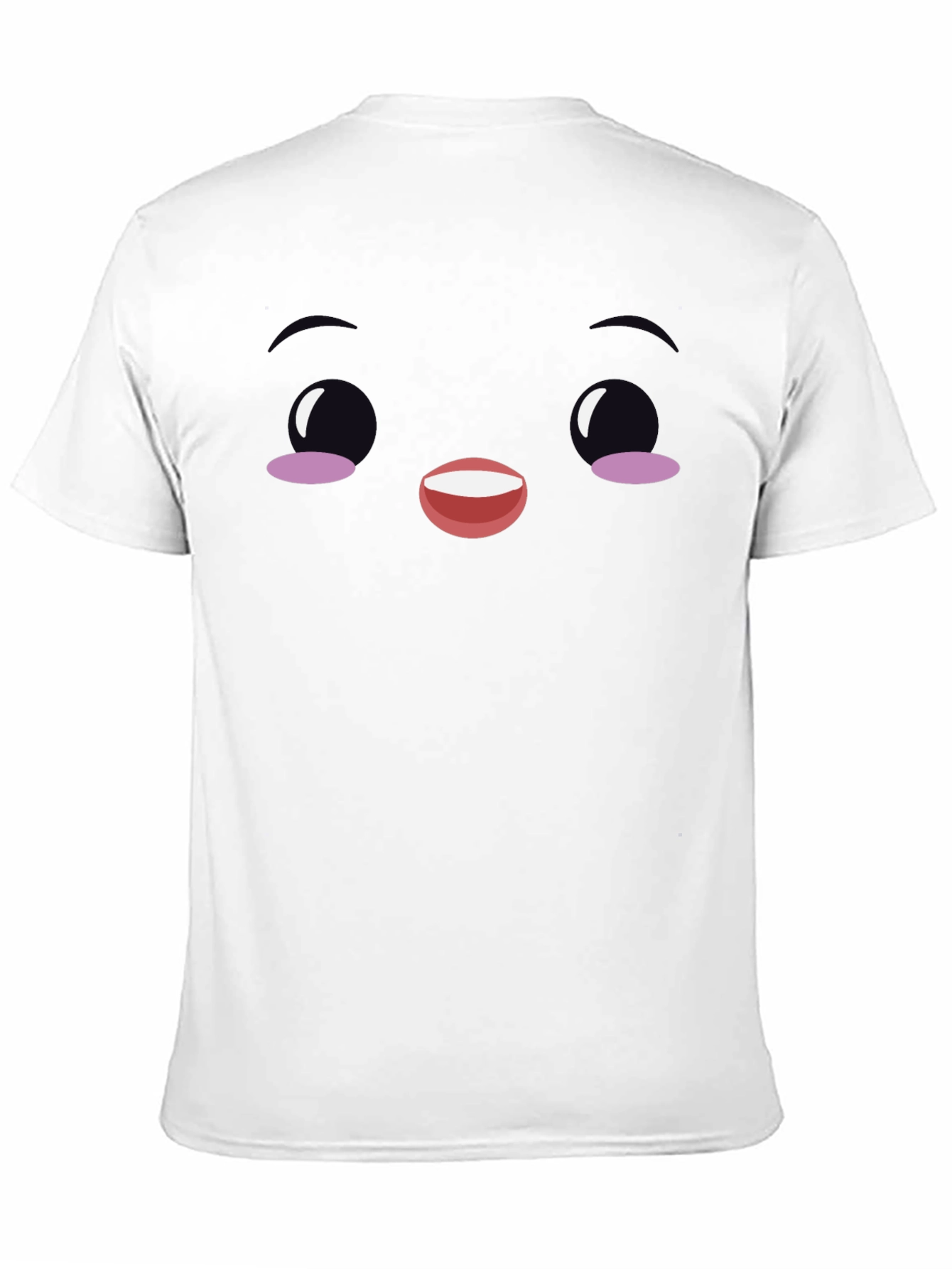 Cute Face Graphic Black T-Shirt