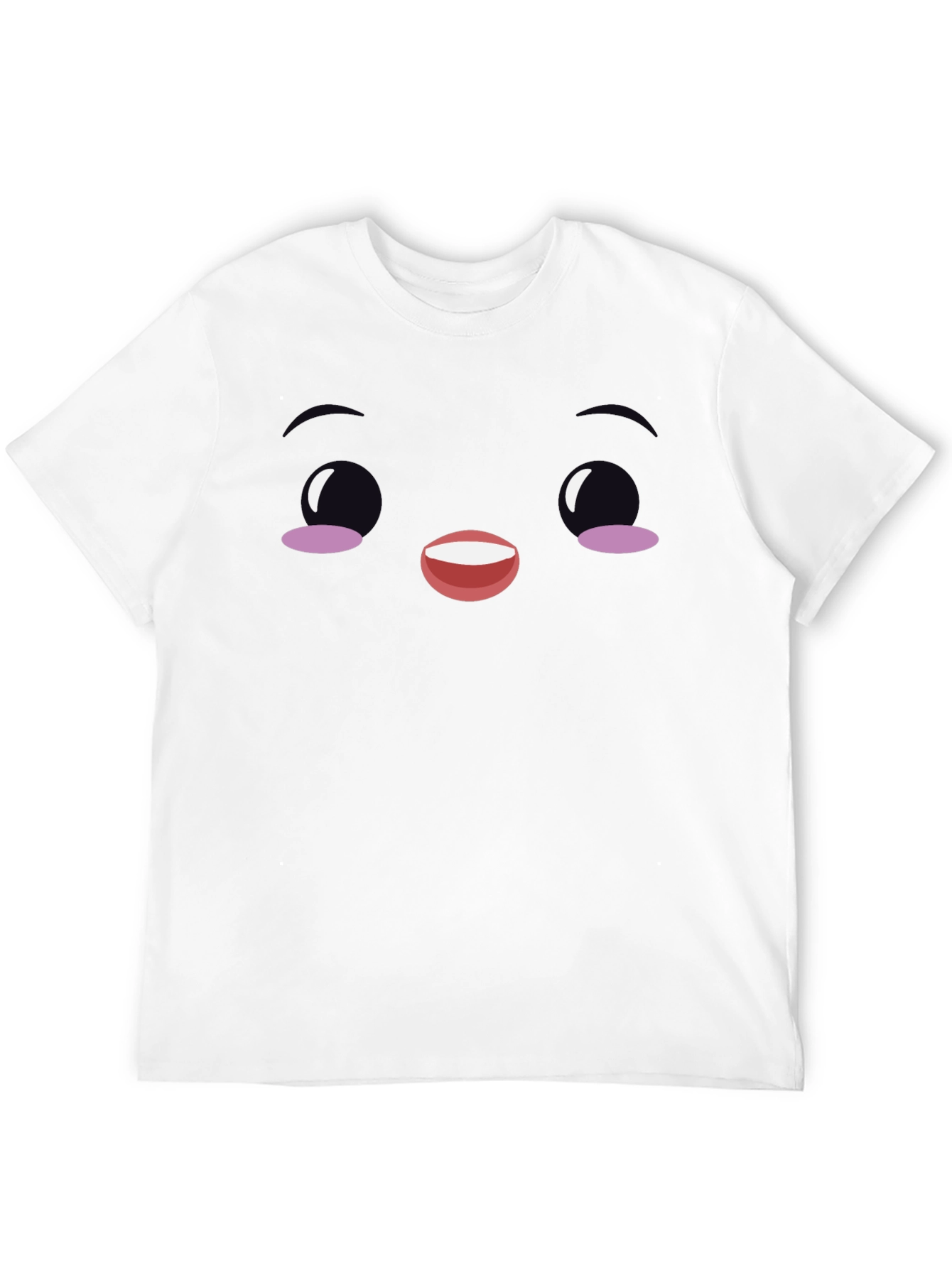 Cute Face Graphic Black T-Shirt