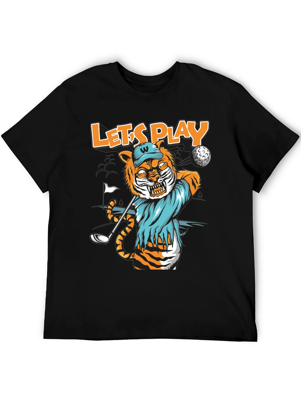 Tiger Golf T-Shirt: Lets Play!