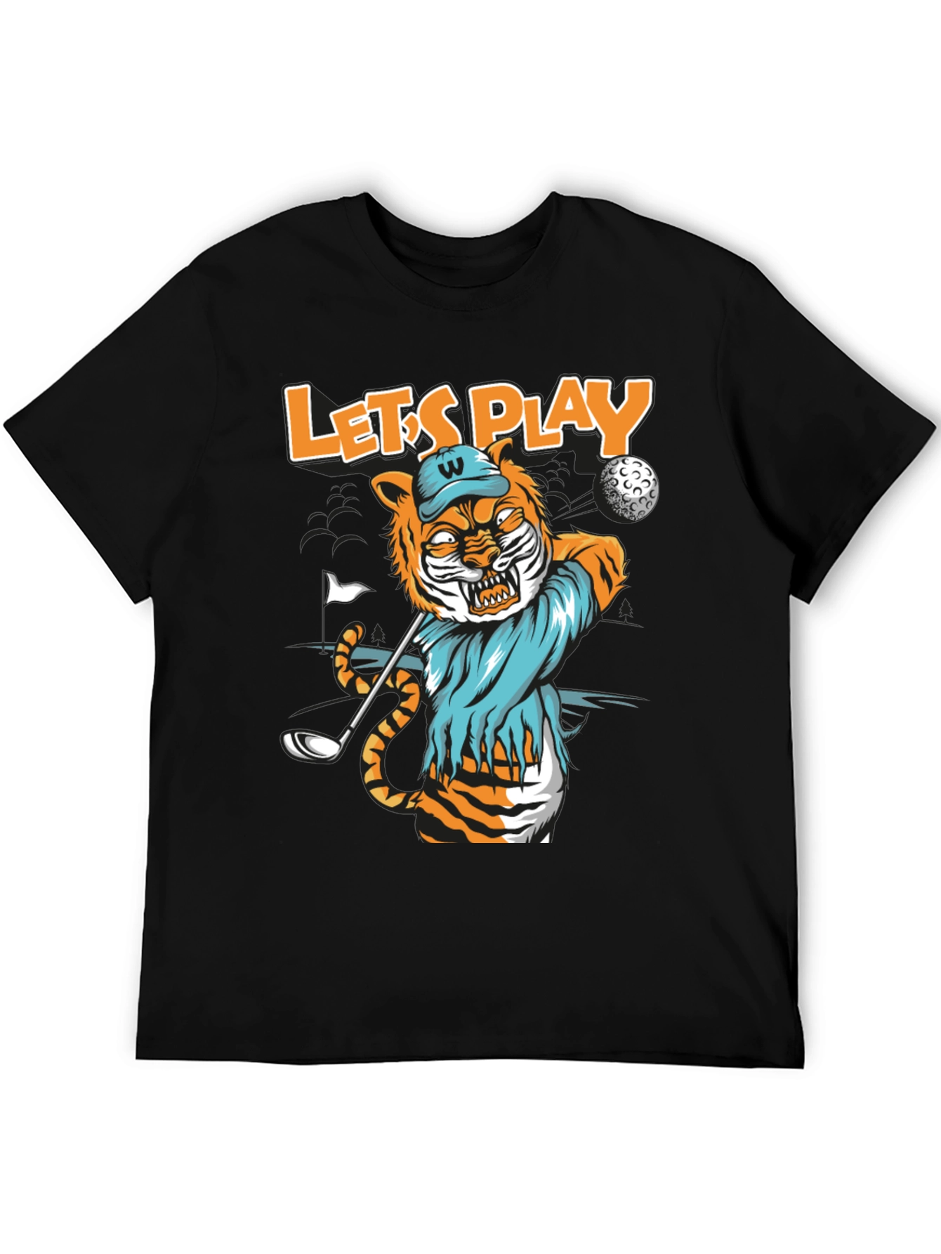 Tiger Golf T-Shirt: Lets Play!