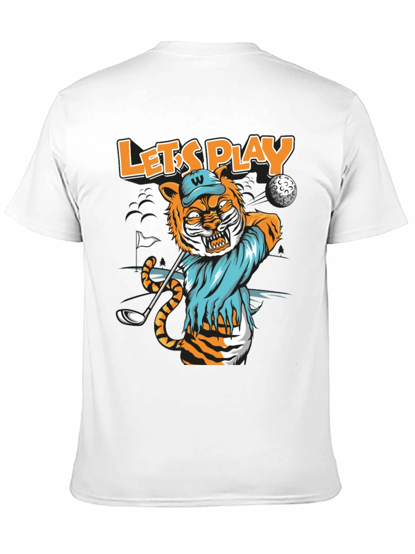 Tiger Golf T-Shirt: Lets Play!