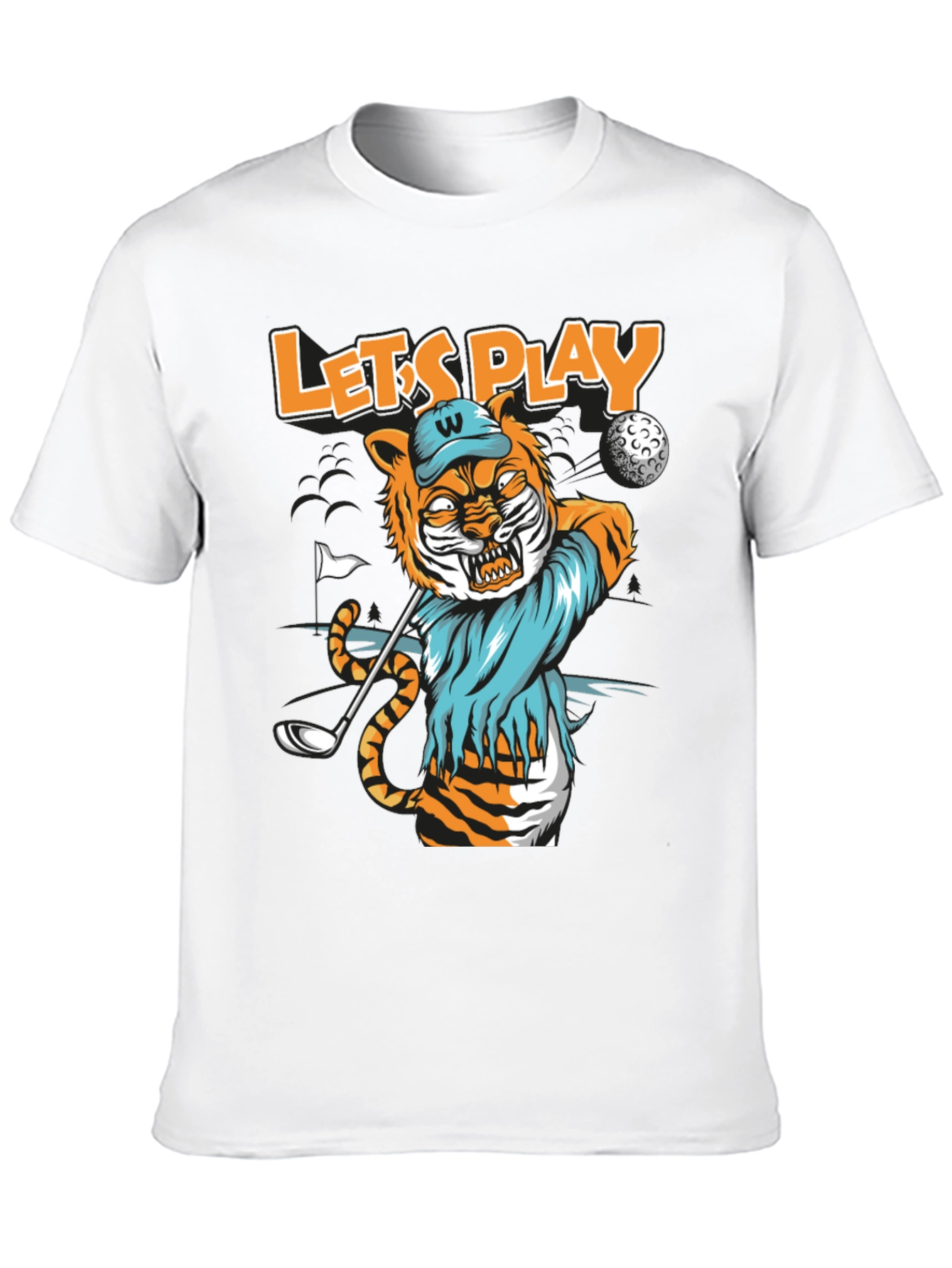 Tiger Golf T-Shirt: Lets Play!