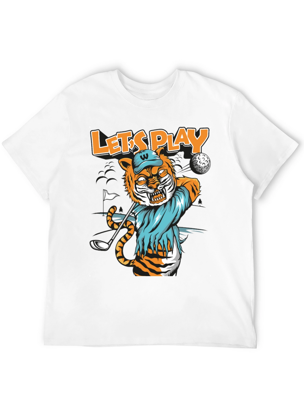 Tiger Golf T-Shirt: Lets Play!