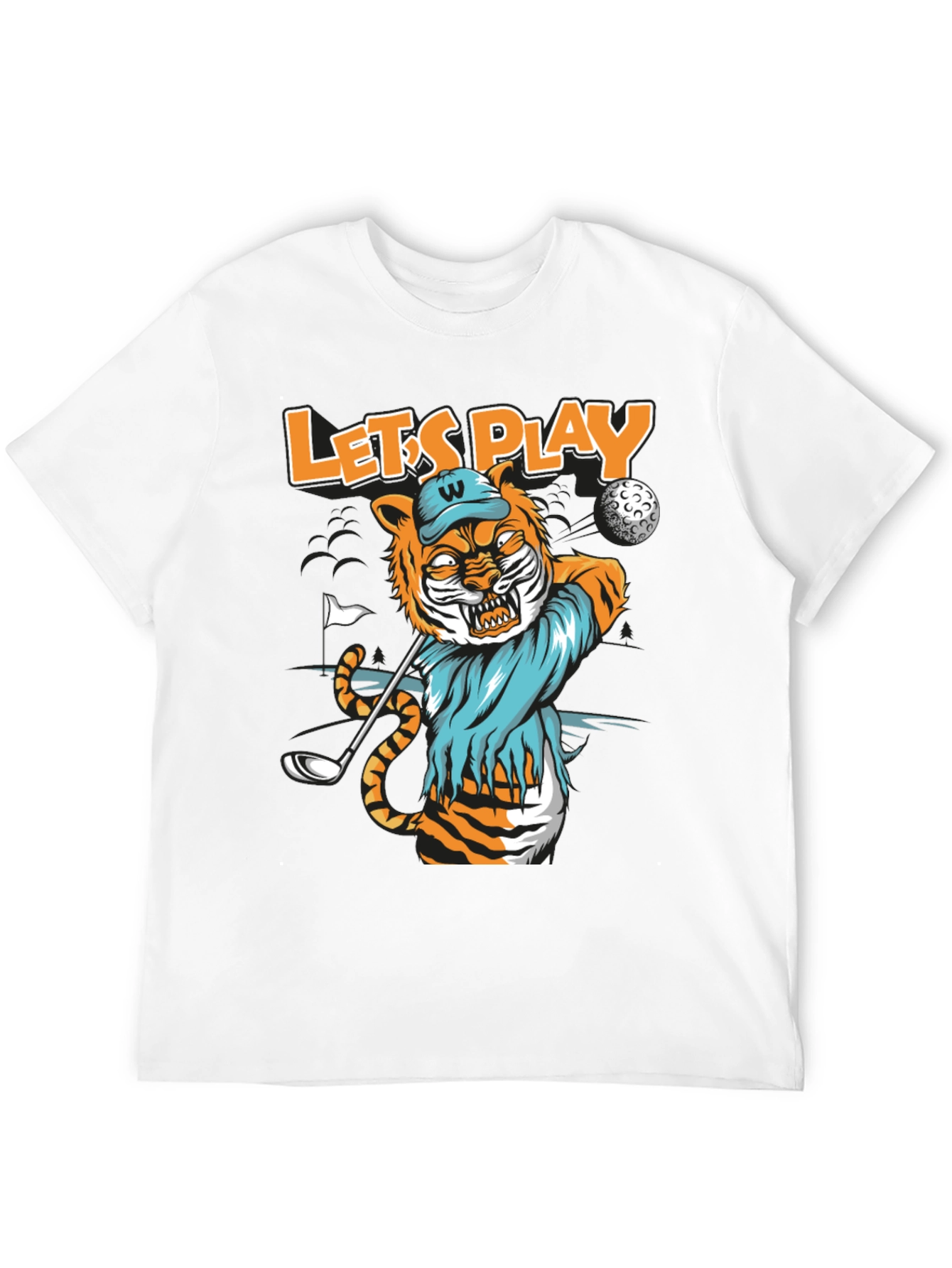 Tiger Golf T-Shirt: Lets Play!