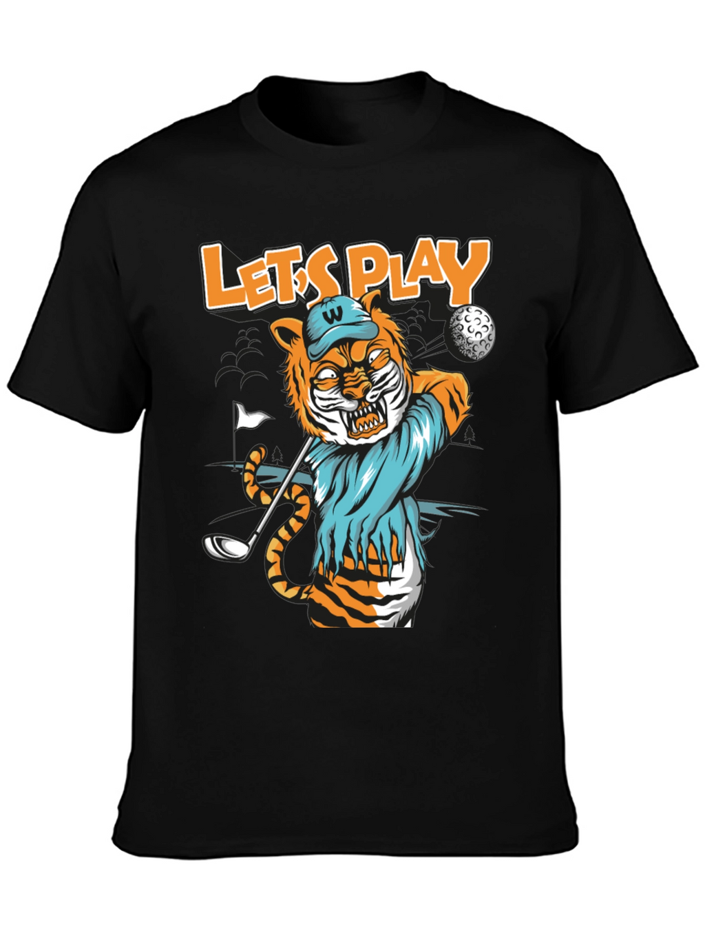 Tiger Golf T-Shirt: Lets Play!