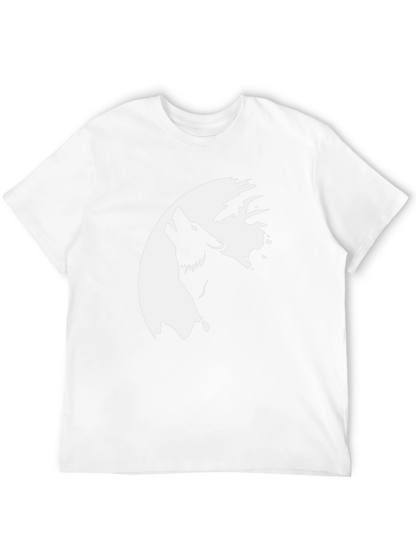 Wolf Howling at the Moon Graphic Tee - Black