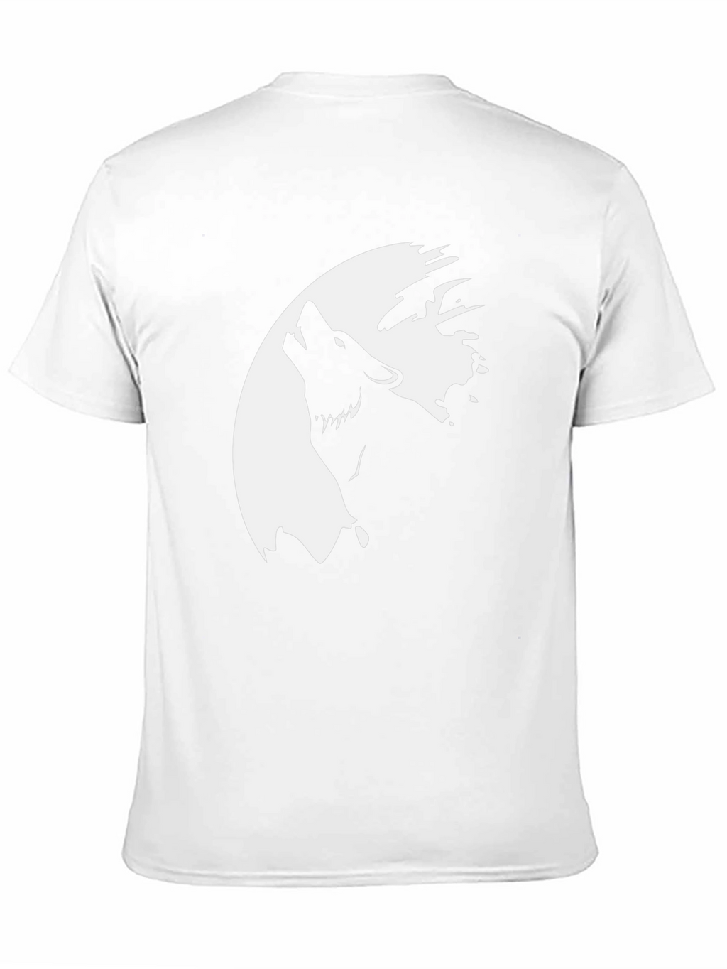 Wolf Howling at the Moon Graphic Tee - Black