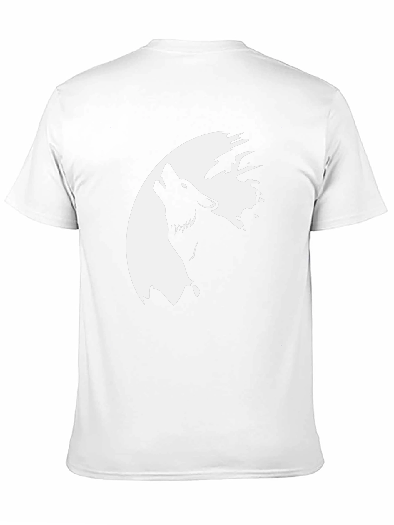 Wolf Howling at the Moon Graphic Tee - Black