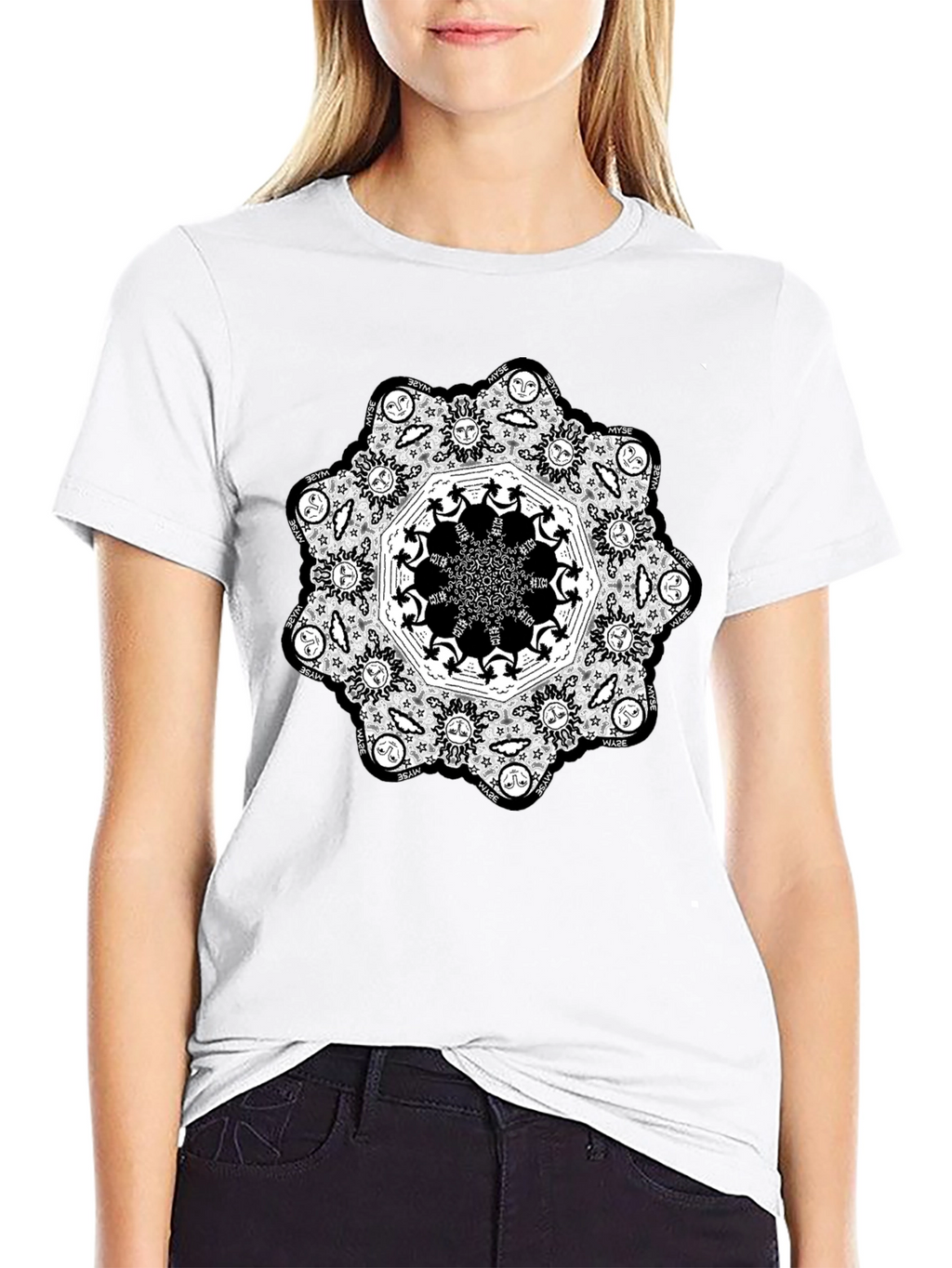 Mandala Graphic Black T-Shirt