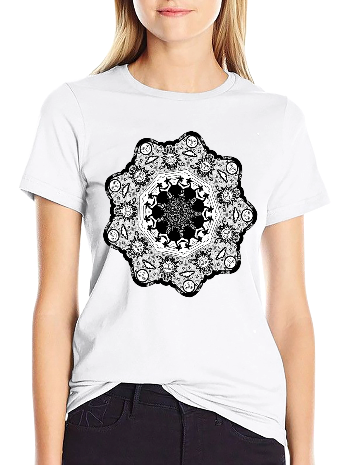 Mandala Graphic Black T-Shirt