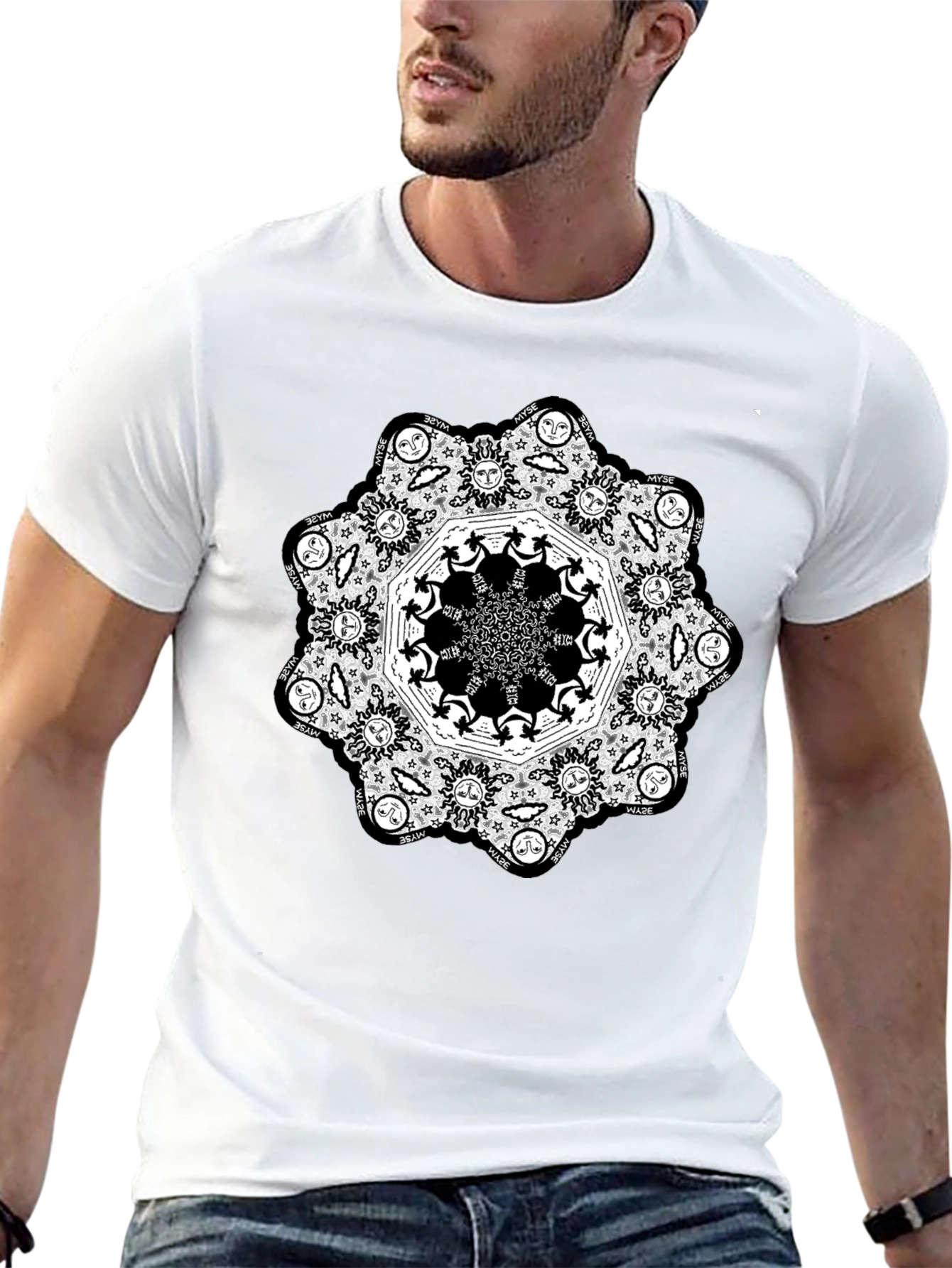 Mandala Graphic Black T-Shirt