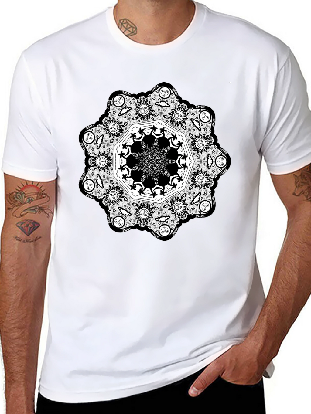 Mandala Graphic Black T-Shirt