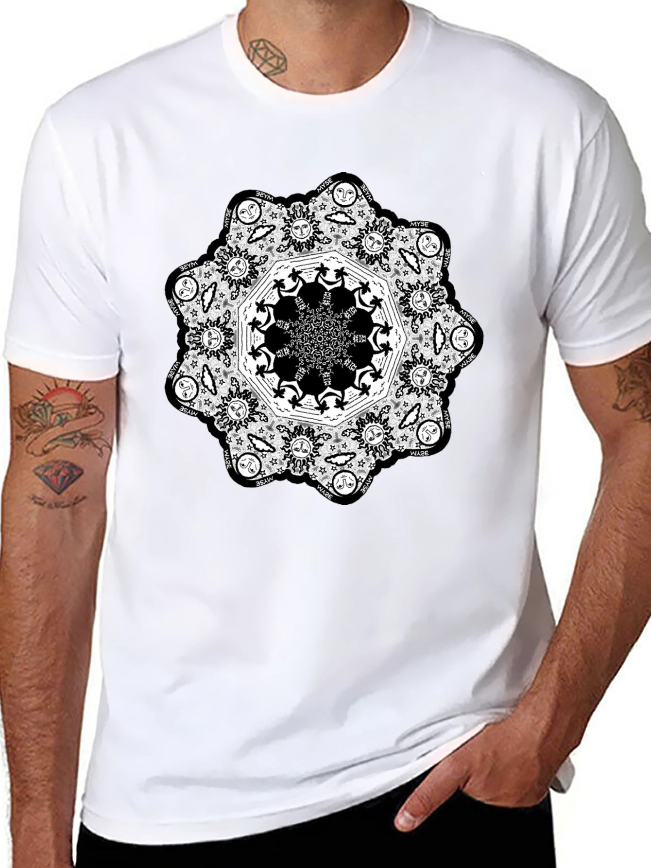 Mandala Graphic Black T-Shirt