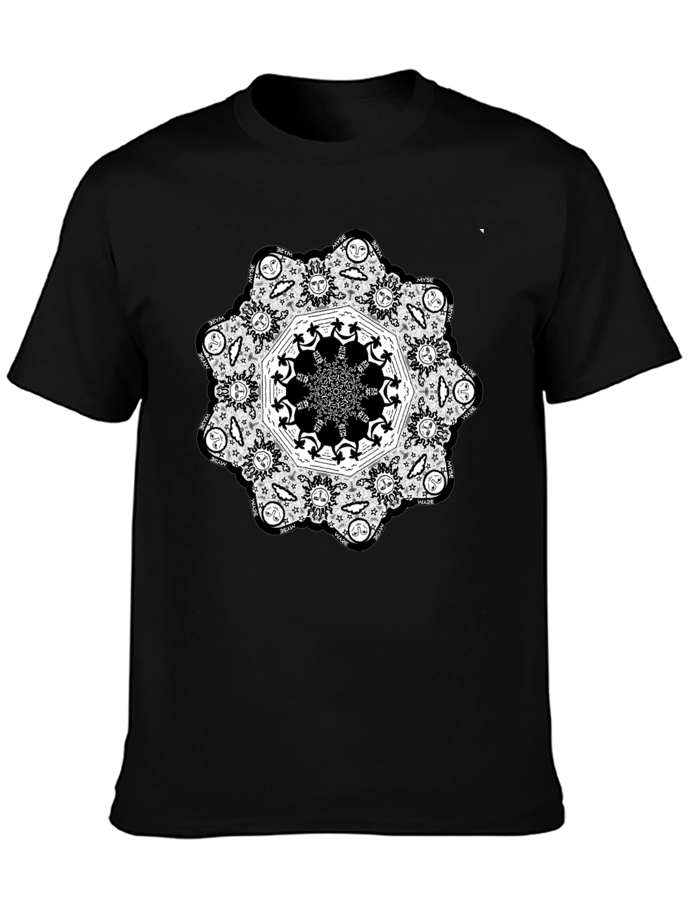 Mandala Graphic Black T-Shirt
