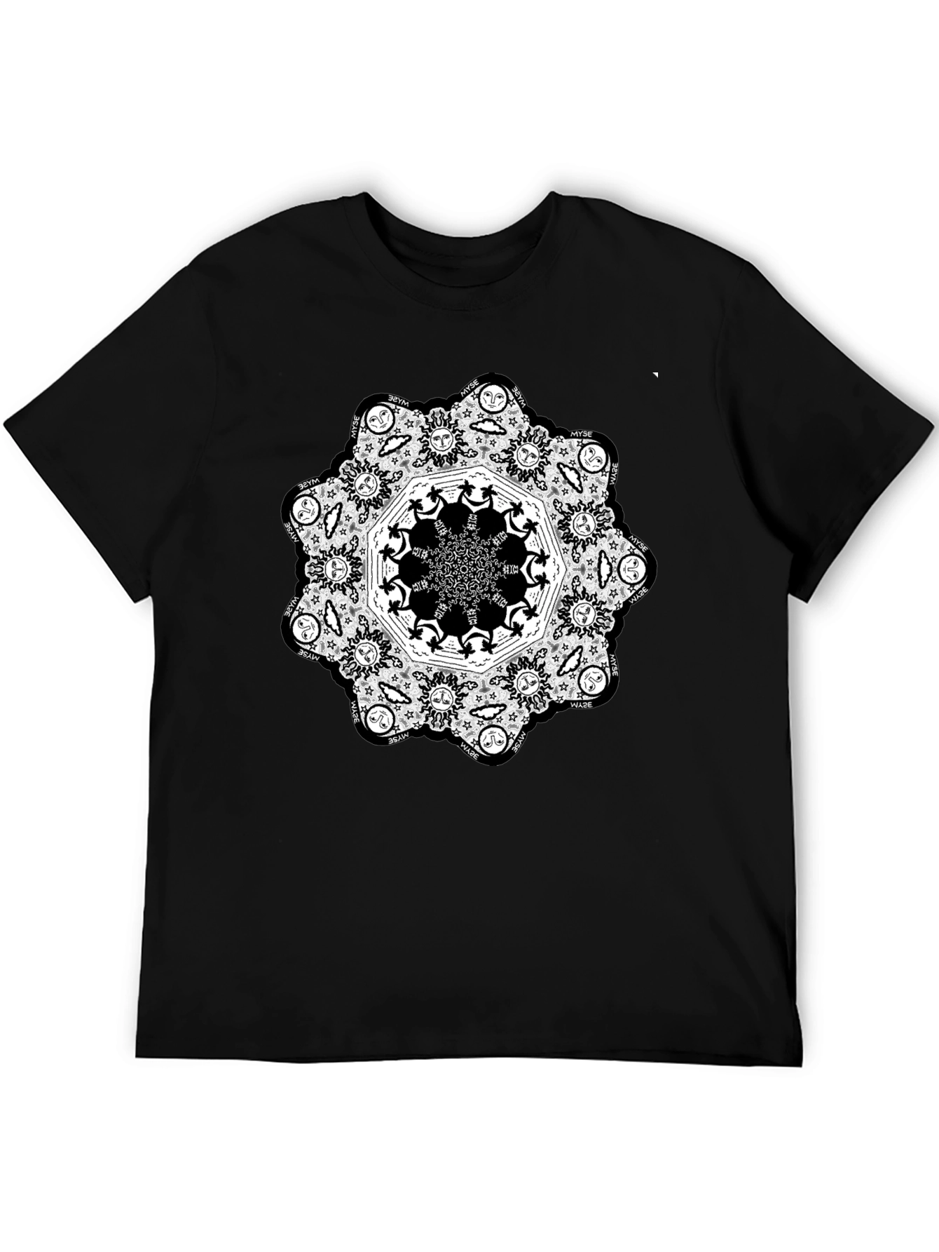 Mandala Graphic Black T-Shirt