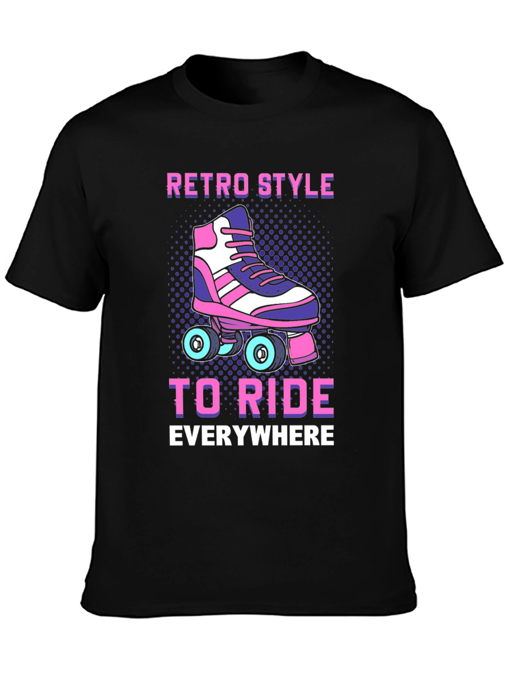 Retro Style Roller Skate Ride T-Shirt