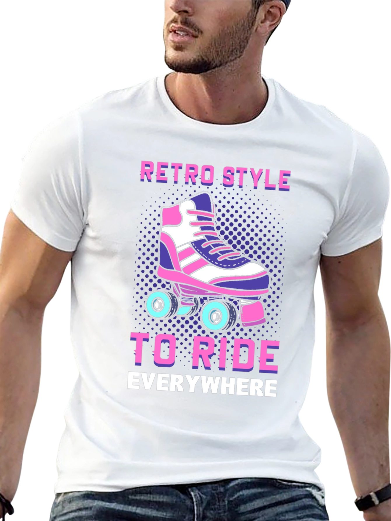 Retro Style Roller Skate Ride T-Shirt