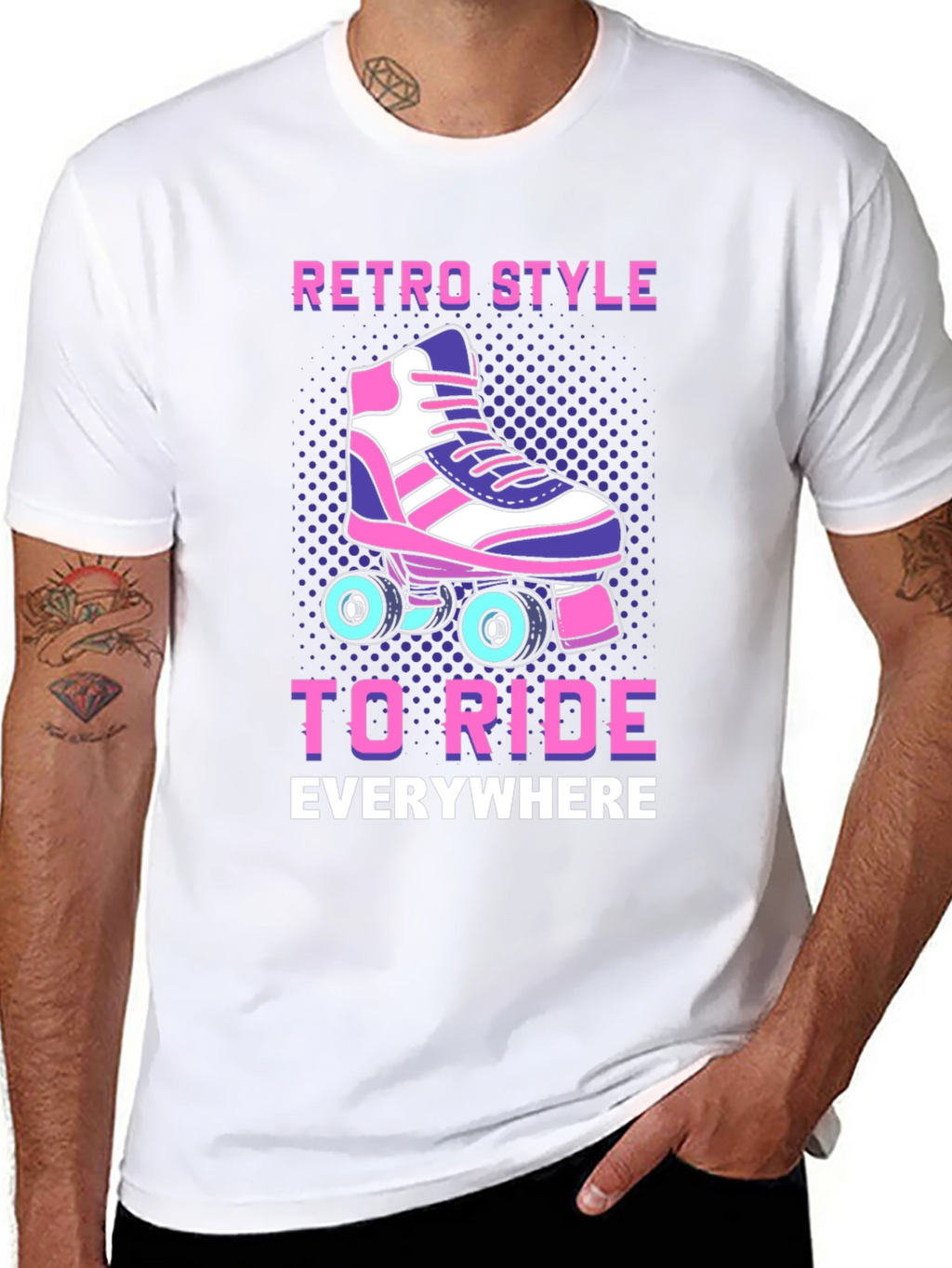 Retro Style Roller Skate Ride T-Shirt