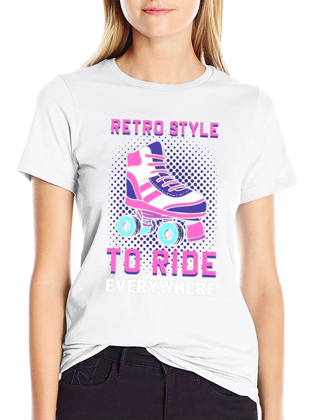 Retro Style Roller Skate Ride T-Shirt