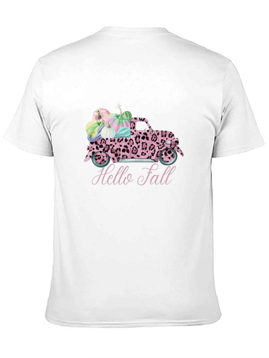 Hello Fall Leopard Truck T-Shirt