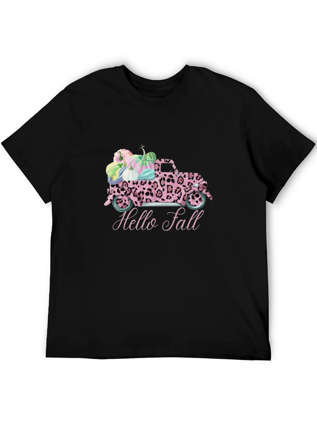 Hello Fall Leopard Truck T-Shirt
