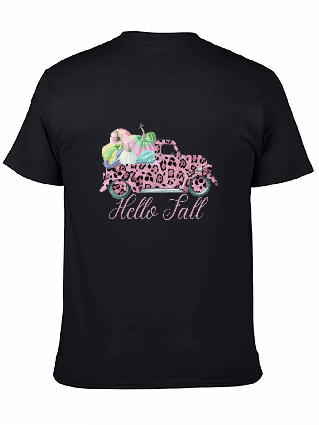 Hello Fall Leopard Truck T-Shirt