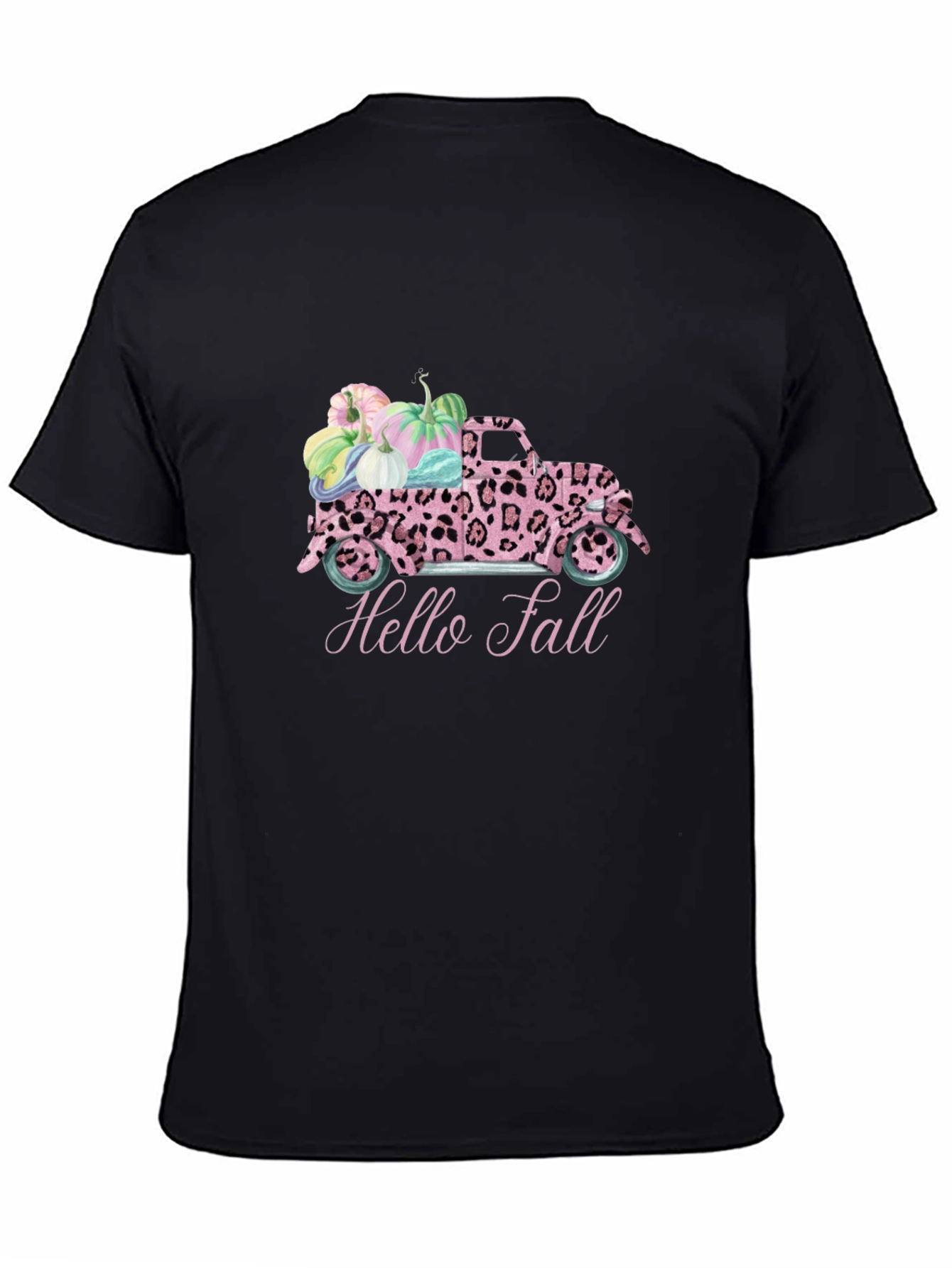 Hello Fall Leopard Truck T-Shirt