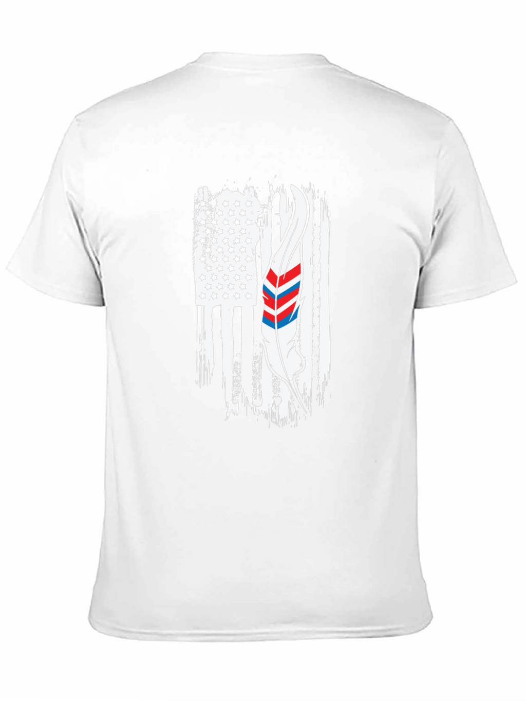 American Flag Feather Graphic T-Shirt