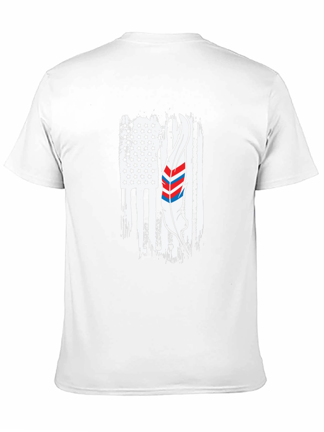 American Flag Feather Graphic T-Shirt