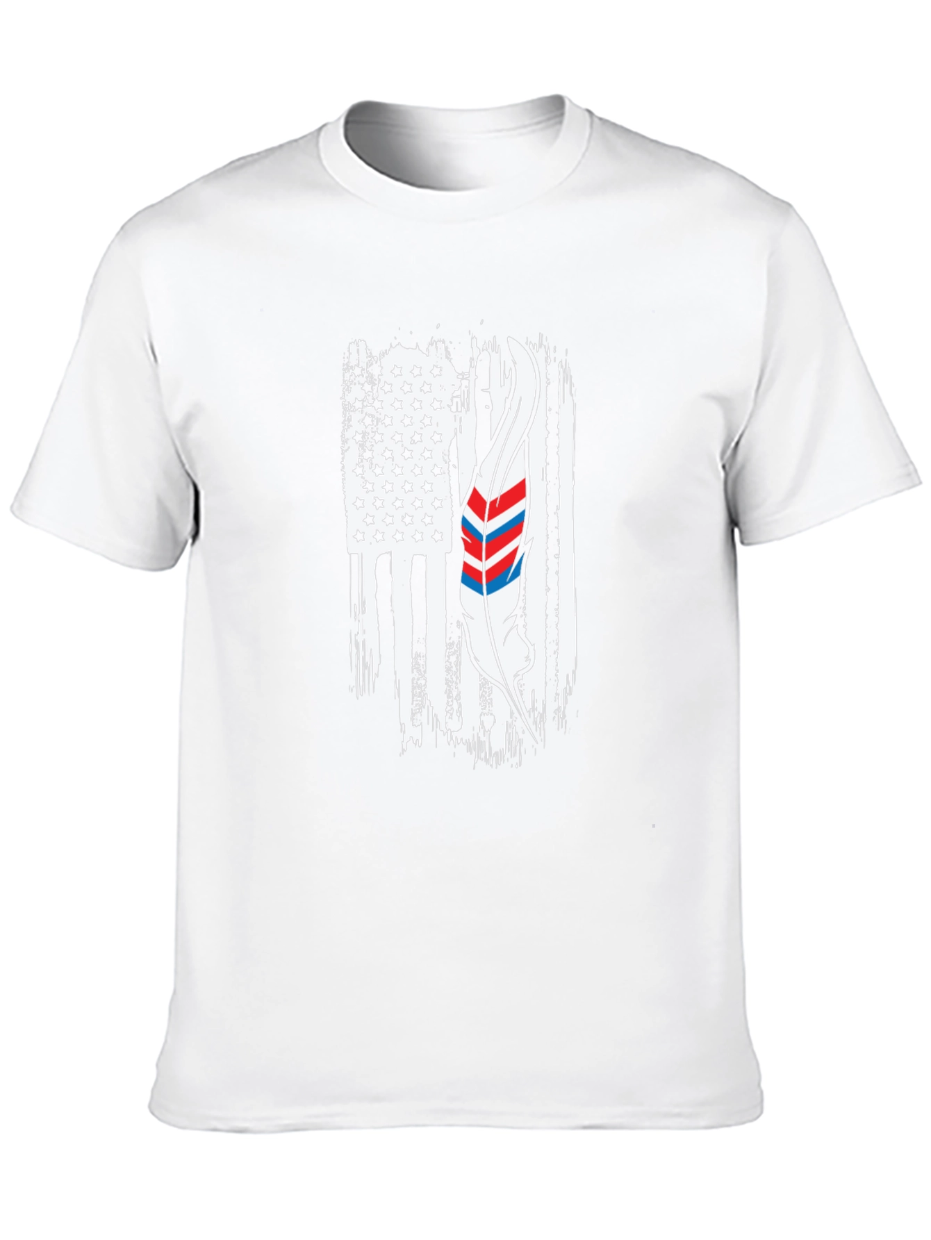 American Flag Feather Graphic T-Shirt