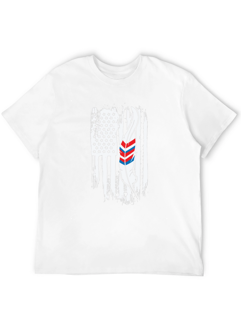 American Flag Feather Graphic T-Shirt