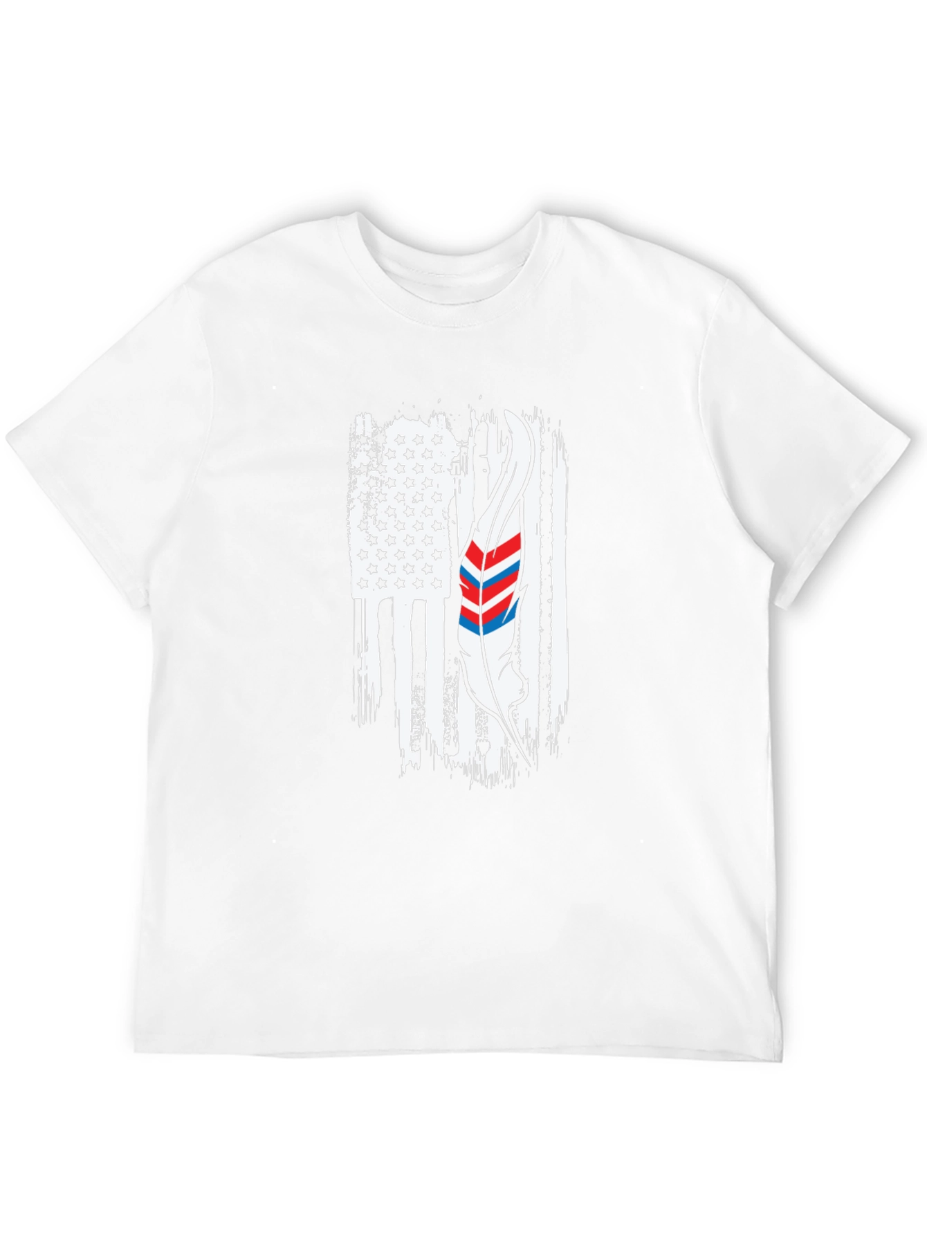 American Flag Feather Graphic T-Shirt
