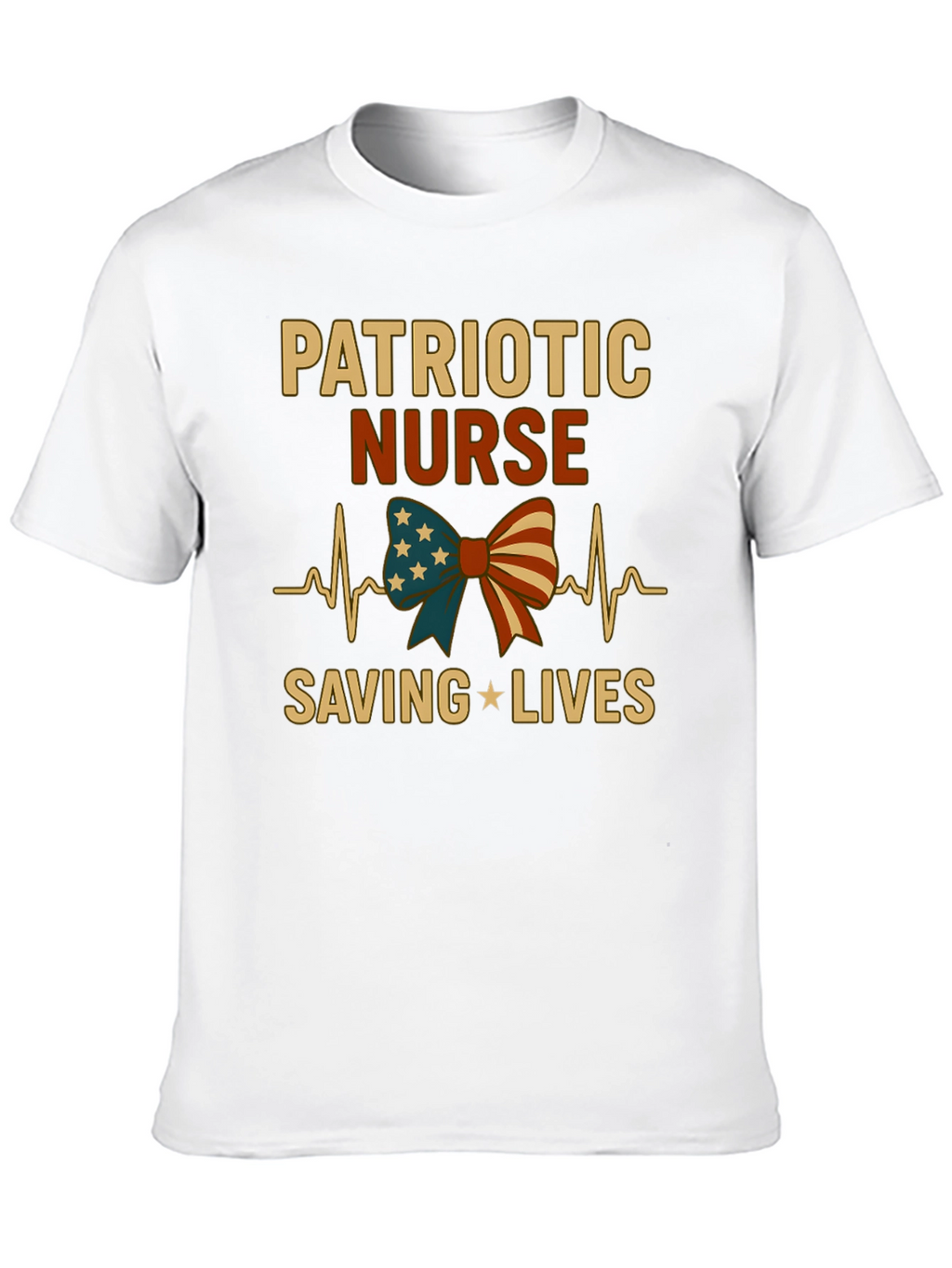 Patriotic Nurse T-Shirt - Saving Lives!