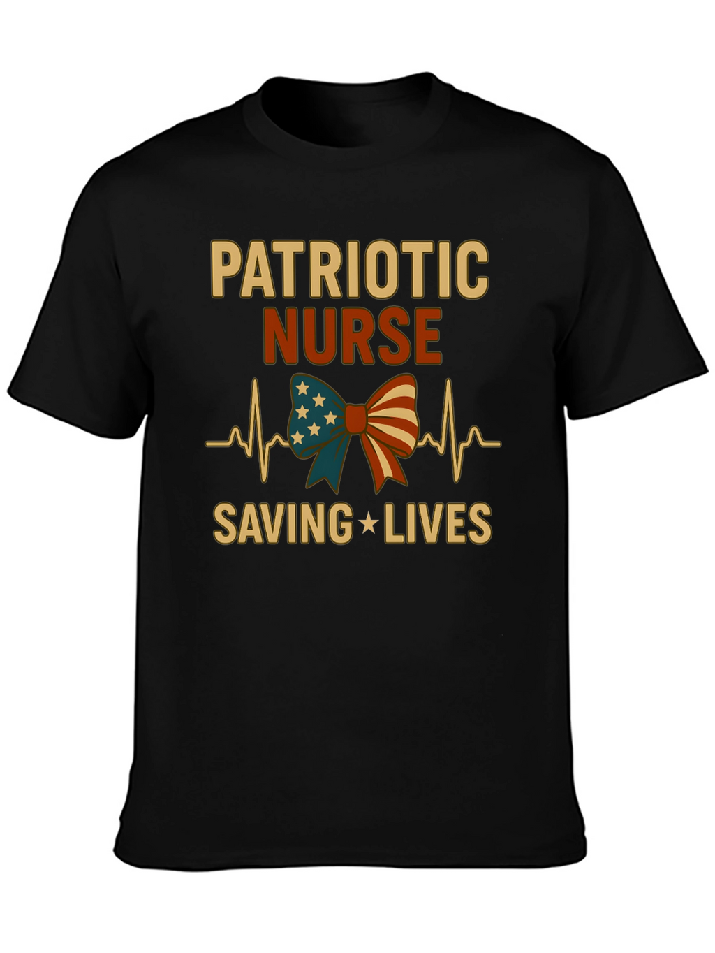 Patriotic Nurse T-Shirt - Saving Lives!