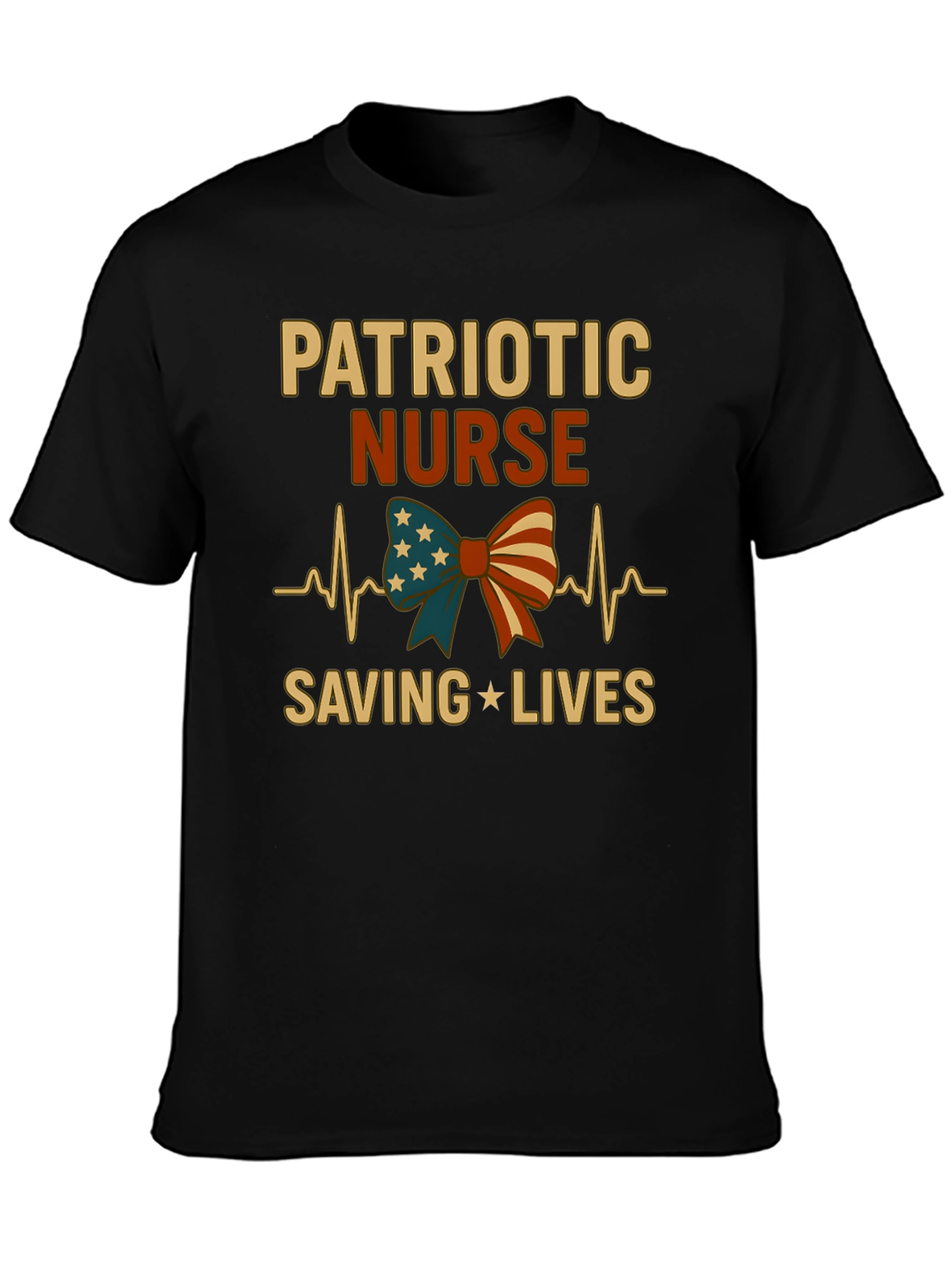 Patriotic Nurse T-Shirt - Saving Lives!