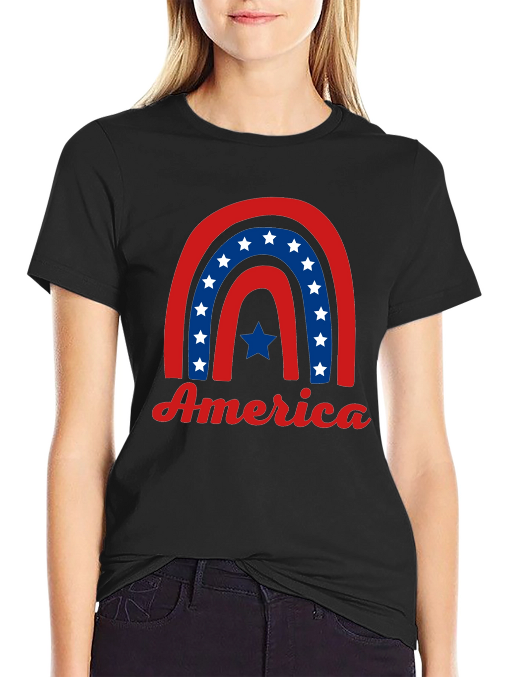 Patriotic America Rainbow T-Shirt
