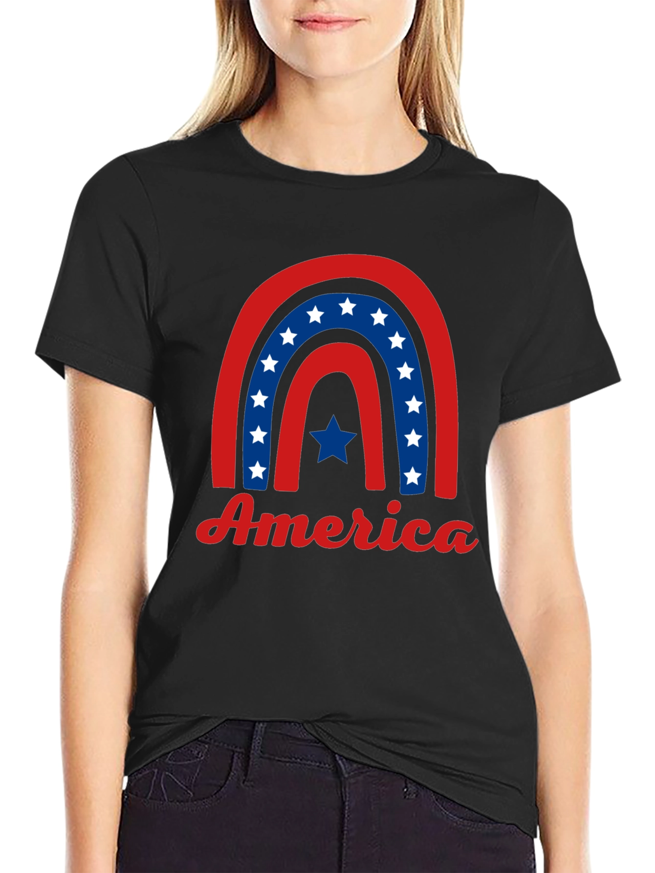 Patriotic America Rainbow T-Shirt