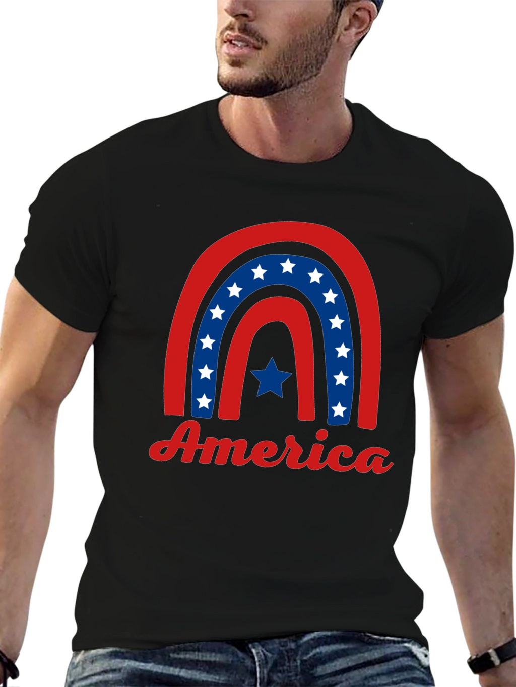 Patriotic America Rainbow T-Shirt