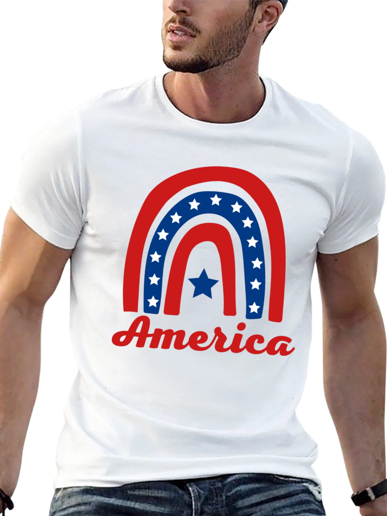 Patriotic America Rainbow T-Shirt