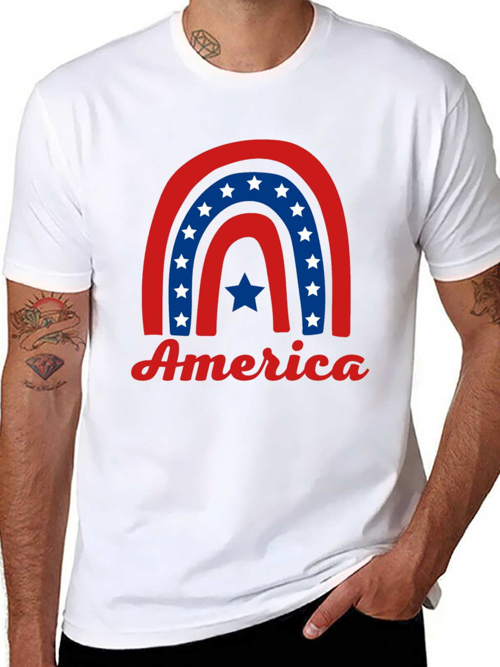 Patriotic America Rainbow T-Shirt